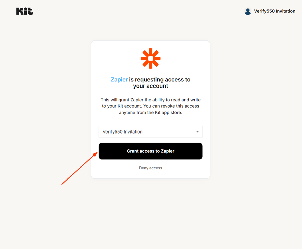 Complete OAuth to connect your ConvertKit account