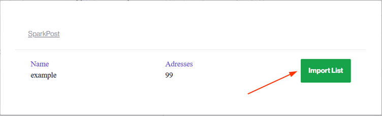Import SparkPost recipients into Verify550